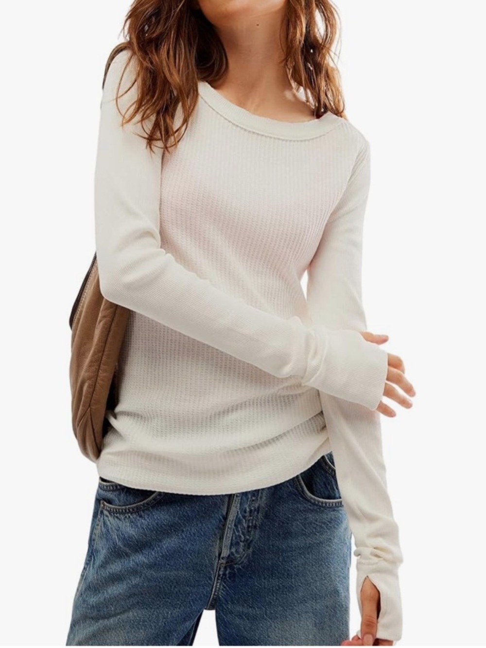 Free People We The Free Care FP Honey B Crew Neck in Ivory